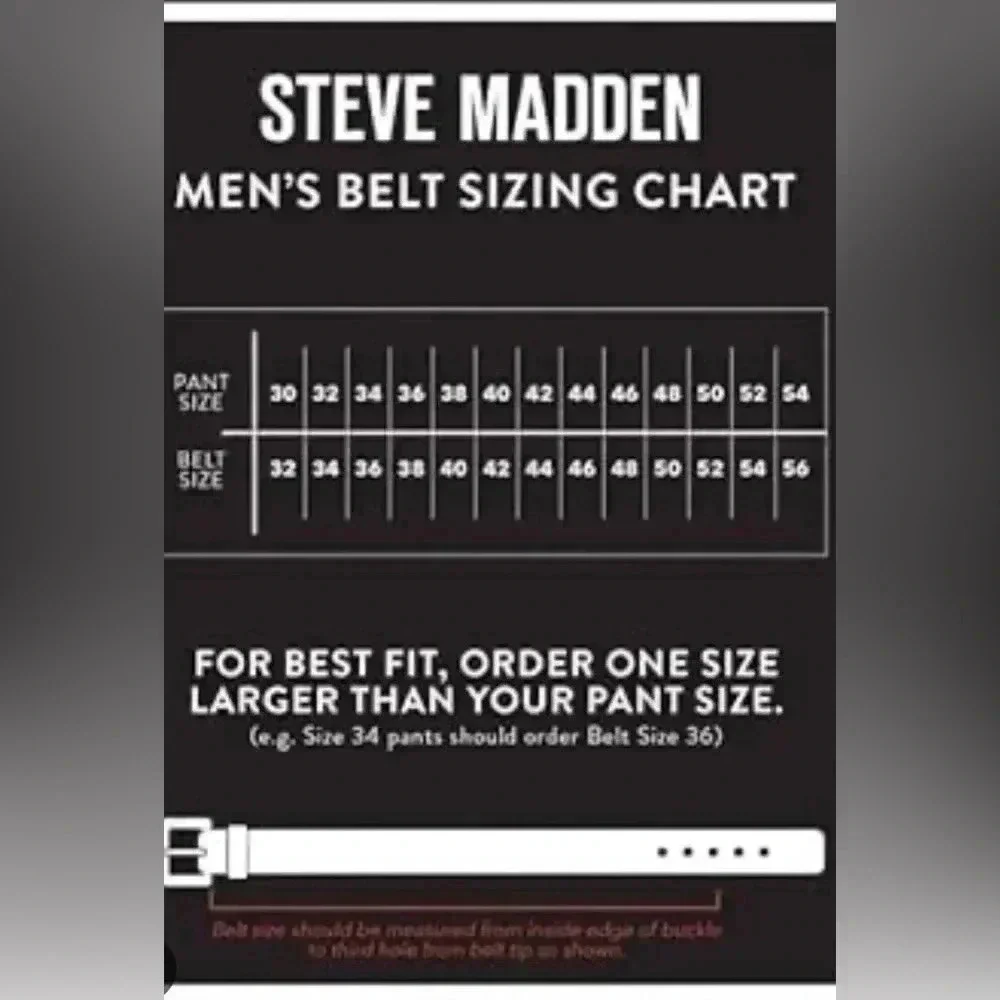 Steve Madden Men’s Dress Black Tan Reversible Belt Silver Tone Buckle NWOT